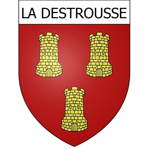 Stickers coat of arms La Destrousse adhesive sticker