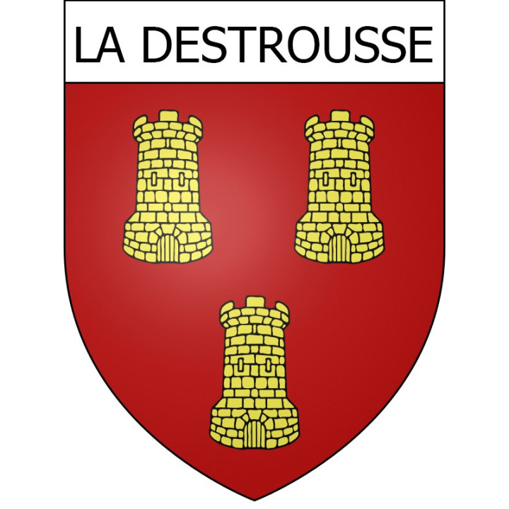 La Destrousse 13 ville Stickers blason autocollant adhésif