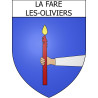 Stickers coat of arms La Fare-les-Oliviers adhesive sticker