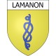Pegatinas escudo de armas de Lamanon adhesivo de la etiqueta engomada