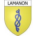 Stickers coat of arms Lamanon adhesive sticker