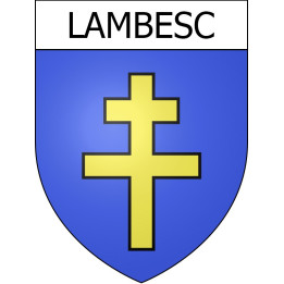 Pegatinas escudo de armas de Lambesc adhesivo de la etiqueta engomada