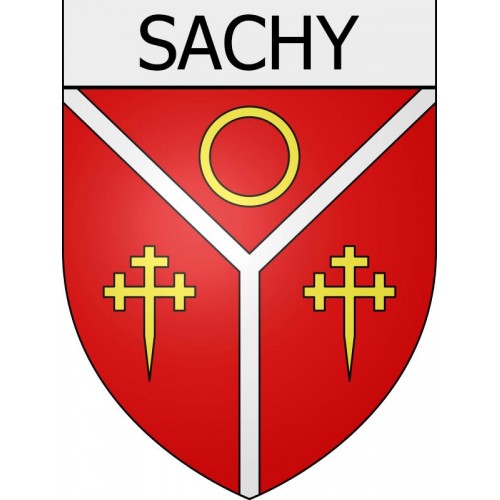 sachy 08 ville Stickers blason autocollant adhésif