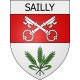 sailly 08 ville Stickers blason autocollant adhésif