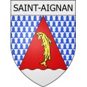 saint-aignan 08 ville Stickers blason autocollant adhésif