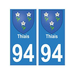 94 Thiais oblason autocollant sticker plaque immatriculation ville