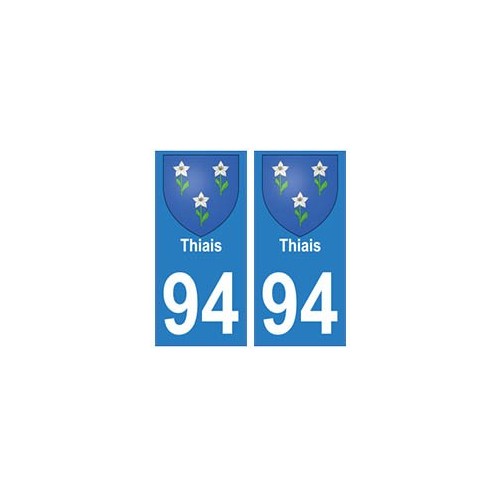 94 Thiais oblason autocollant sticker plaque immatriculation ville