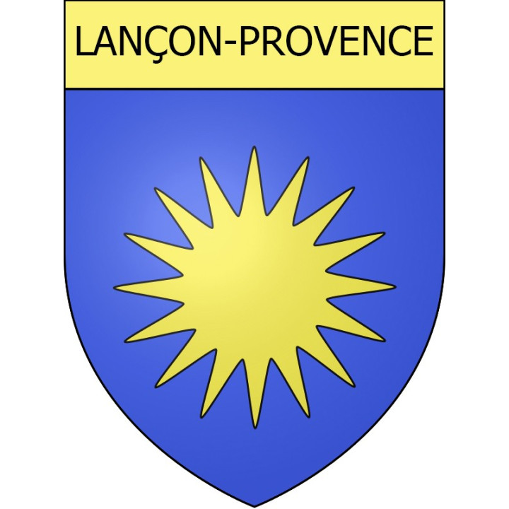 Pegatinas escudo de armas de Lançon-Provence adhesivo de la etiqueta engomada