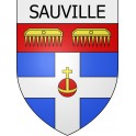 sauville 08 ville Stickers blason autocollant adhésif