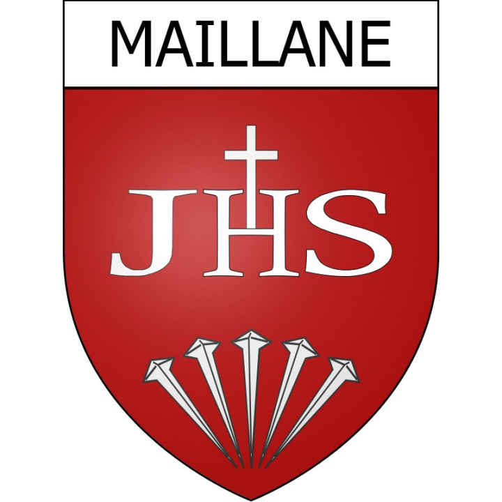 Pegatinas escudo de armas de Maillane adhesivo de la etiqueta engomada