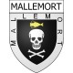 Pegatinas escudo de armas de Mallemort adhesivo de la etiqueta engomada