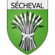 sécheval 08 ville Stickers blason autocollant adhésif