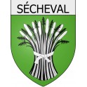 sécheval 08 ville Stickers blason autocollant adhésif