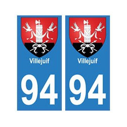 94 Villejuif blason autocollant sticker plaque immatriculation ville