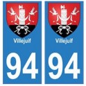 94 Villejuif blason autocollant sticker plaque immatriculation ville