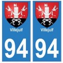 94 Villejuif blason autocollant sticker plaque immatriculation ville
