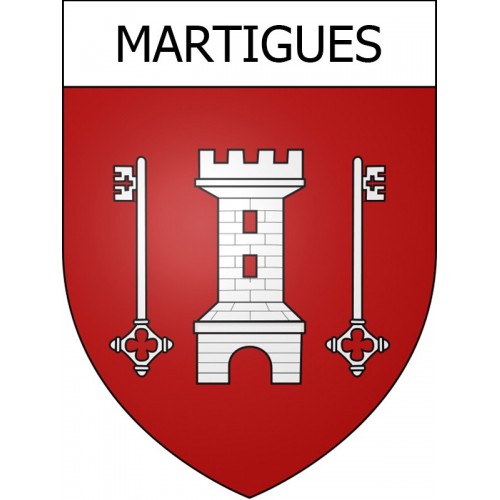 Stickers coat of arms Martigues adhesive sticker