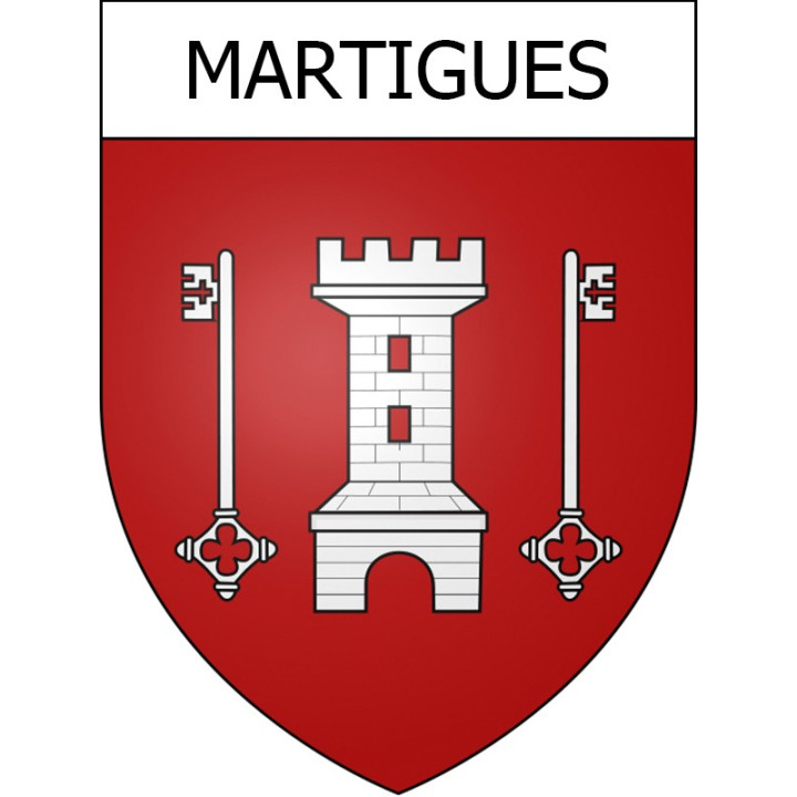 Stickers coat of arms Martigues adhesive sticker