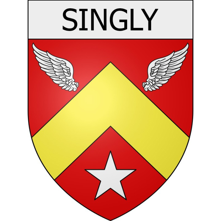singly 08 ville Stickers blason autocollant adhésif