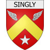 singly 08 ville Stickers blason autocollant adhésif