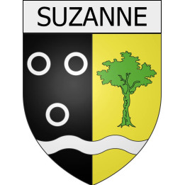 suzanne 08 ville Stickers blason autocollant adhésif