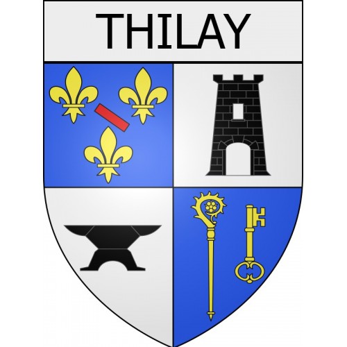 thilay 08 ville Stickers blason autocollant adhésif