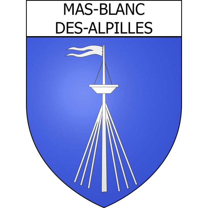 Mas-Blanc-des-Alpilles Sticker wappen, gelsenkirchen, augsburg, klebender aufkleber
