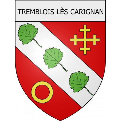 tremblois-lès-carignan 08 ville Stickers blason autocollant adhésif