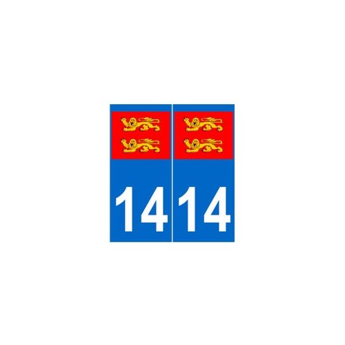 14 normandie autocollant plaque