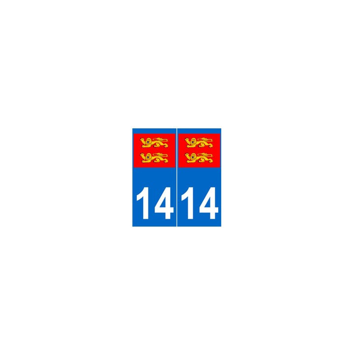 14 normandie autocollant plaque