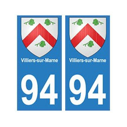 94 Villiers-sur-Marne blason autocollant sticker plaque immatriculation ville
