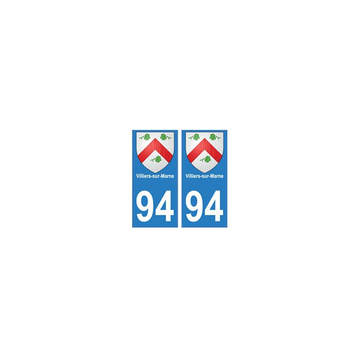 94 Villiers-sur-Marne blason autocollant sticker plaque immatriculation ville