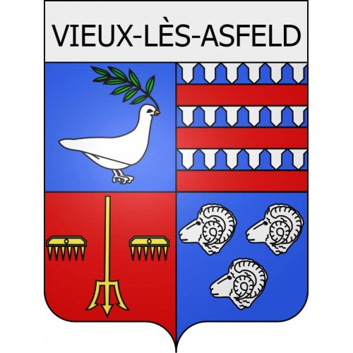 vieux-lès-asfeld 08 ville Stickers blason autocollant adhésif