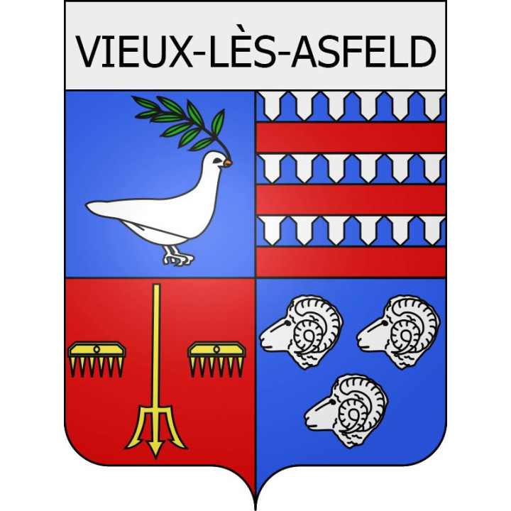 vieux-lès-asfeld 08 ville Stickers blason autocollant adhésif