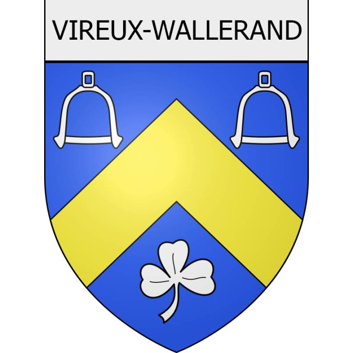 Pegatinas escudo de armas de Vireux-Wallerand adhesivo de la etiqueta engomada
