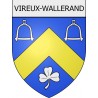 Pegatinas escudo de armas de Vireux-Wallerand adhesivo de la etiqueta engomada