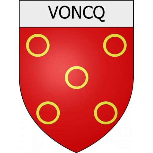 voncq 08 ville Stickers blason autocollant adhésif