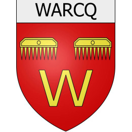 warcq 08 ville Stickers blason autocollant adhésif