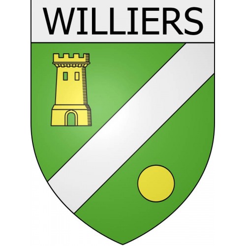 Pegatinas escudo de armas de Warcq adhesivo de la etiqueta engomada