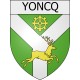 Pegatinas escudo de armas de Yoncq adhesivo de la etiqueta engomada