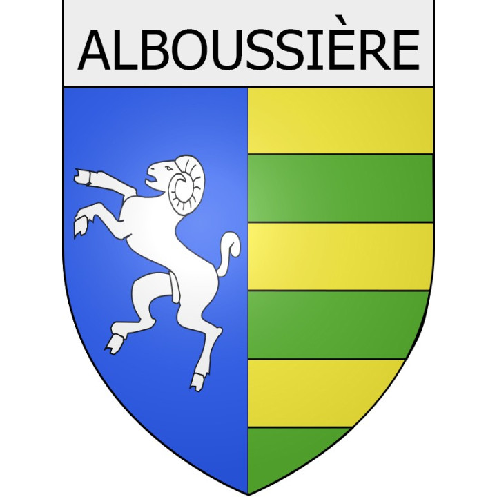 alboussière 07 ville Stickers blason autocollant adhésif