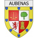 Pegatinas escudo de armas de Aubenas adhesivo de la etiqueta engomada