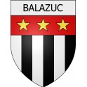 balazuc 07 ville Stickers blason autocollant adhésif