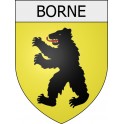 borne 07 ville Stickers blason autocollant adhésif