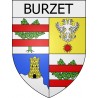 burzet 07 ville Stickers blason autocollant adhésif