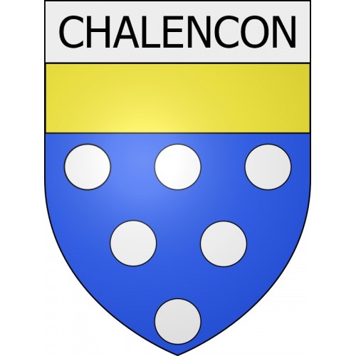 chalencon 07 ville Stickers blason autocollant adhésif