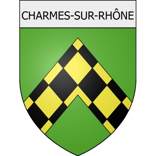charmes-sur-rhône 07 ville Stickers blason autocollant adhésif