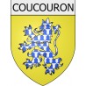 coucouron 07 ville Stickers blason autocollant adhésif