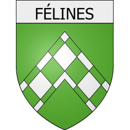 félines 07 ville Stickers blason autocollant adhésif