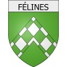 félines 07 ville Stickers blason autocollant adhésif